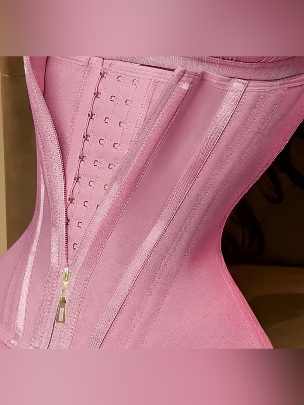 Light Pink Waist Cincher Corset - Smooth Sculpting Shapewear